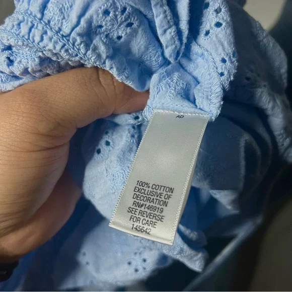 Candie’s blue eyelet babydoll top - Picture 7 of 7